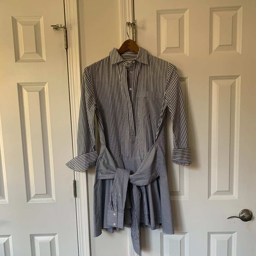 DEREK LAM 10 CROSBY Striped Shirt Dress - Picture 3 of 10